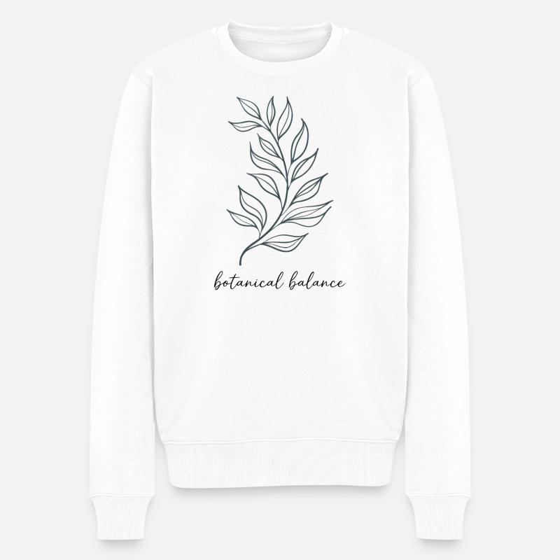 Botanique végétale – Harmonie de la nature - Pull Premium bio Homme - blanc