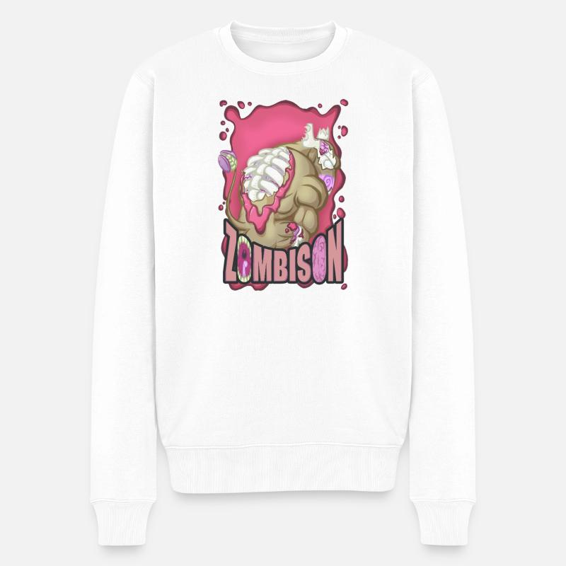Zombison 2 - Männer Premium Bio Pullover - Weiß