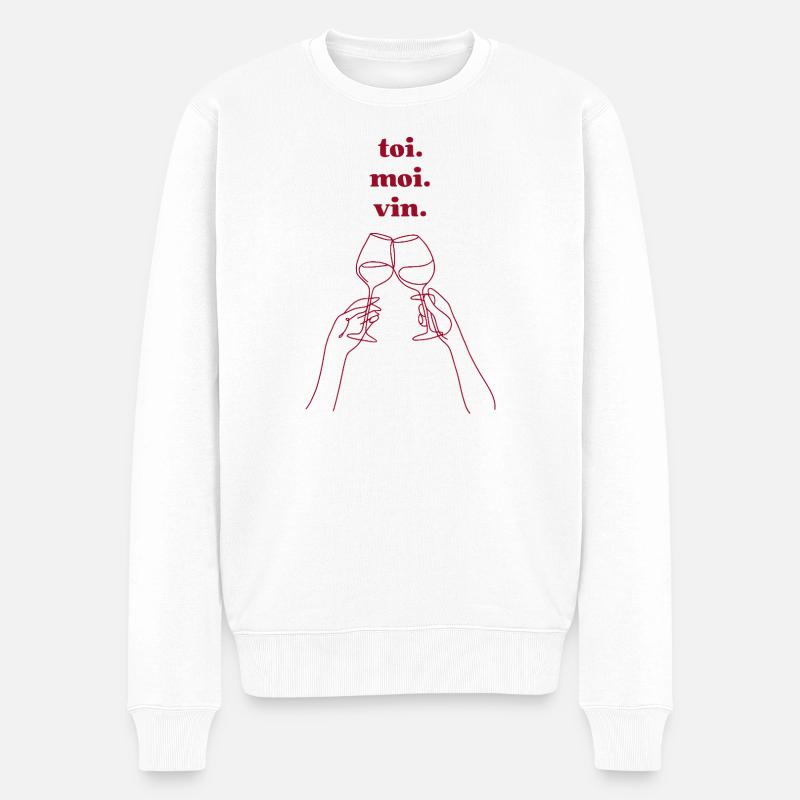 toi. moi. vin. - Pull Premium bio Homme - blanc