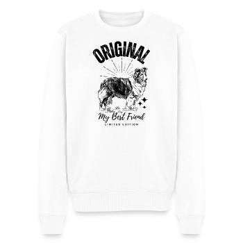 Chien Original Mon Meilleur Ami - Pull Premium bio Homme - blanc - Devant - Thijin (182cm)