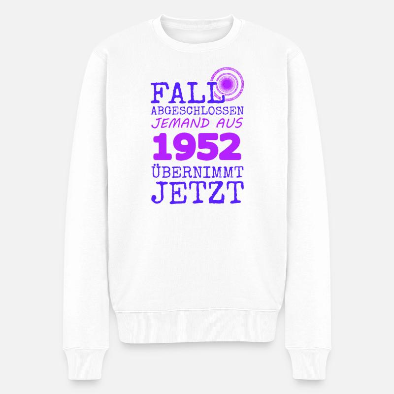 1952 - Männer Premium Bio Pullover - Weiß