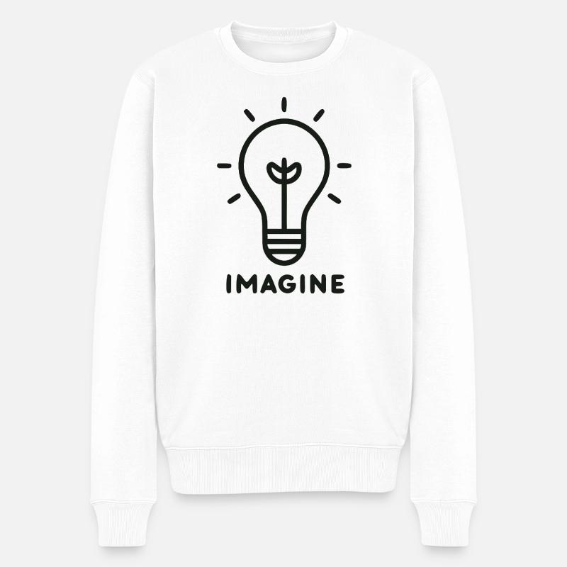 Lichtidee Funken Icon - Männer Premium Bio Pullover - Weiß