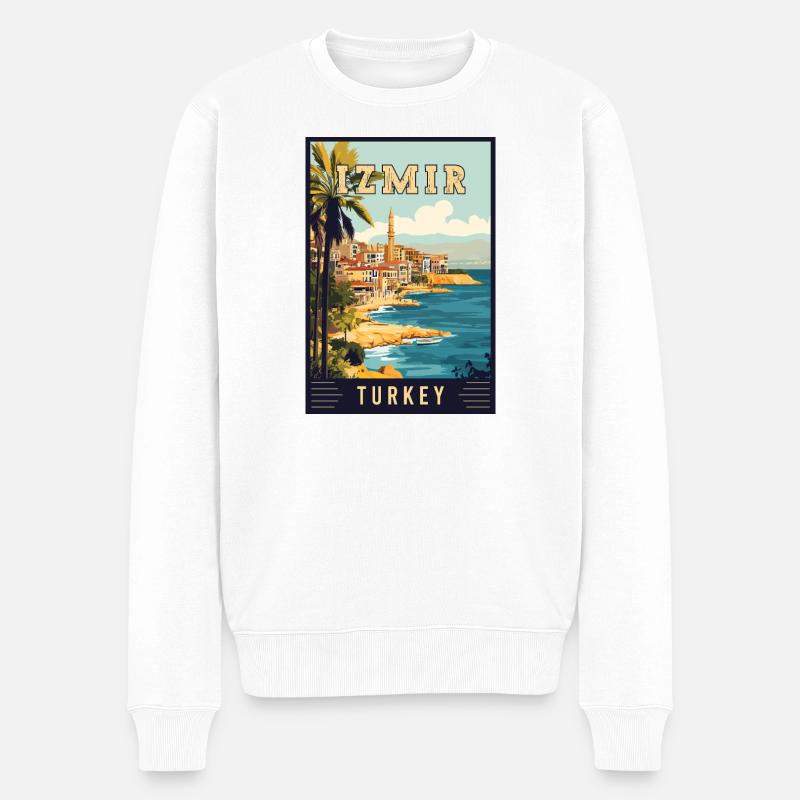 Découvrez la beauté d’Izmir en Turquie - Pull Premium bio Homme - blanc