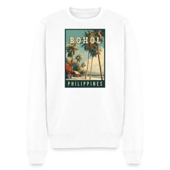Découvrez l’île tropicale de Bohol aux Philippines - Pull Premium bio Homme - blanc - Devant - Thijin (182cm)