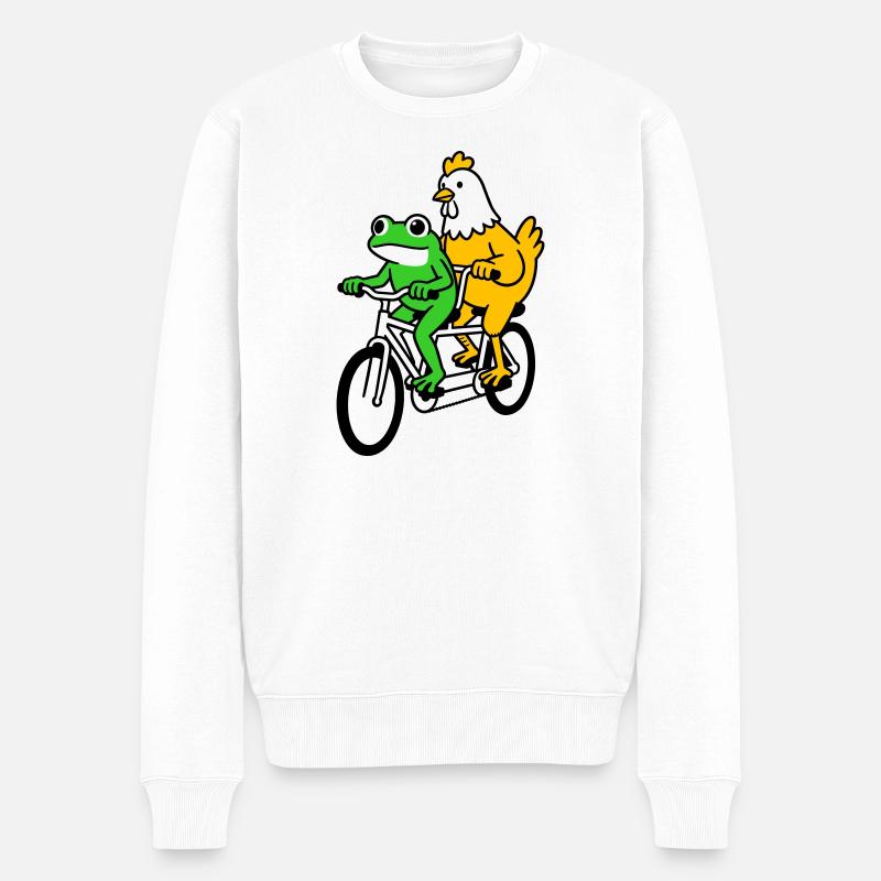 Vélo tandem - Pull Premium bio Homme - blanc
