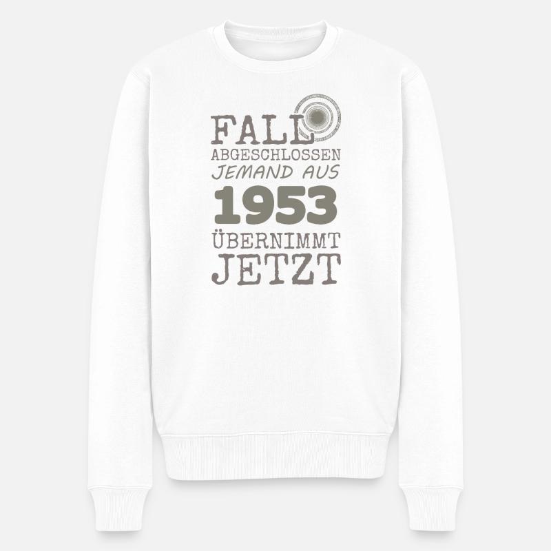 1953 - Männer Premium Bio Pullover - Weiß