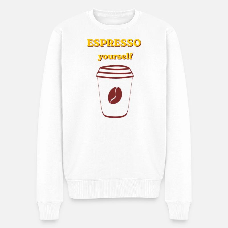 Exemple de café pour l’espresso vous-même - Pull Premium bio Homme - blanc