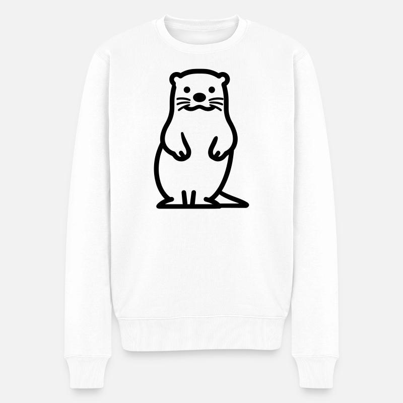 loutre - Pull Premium bio Homme - blanc
