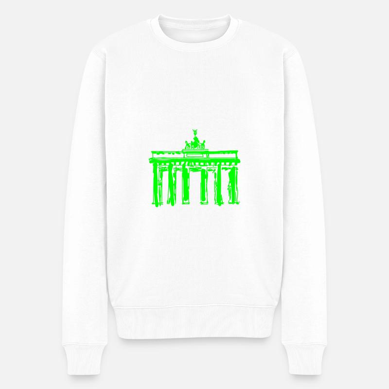 BERLIN - Männer Premium Bio Pullover - Weiß