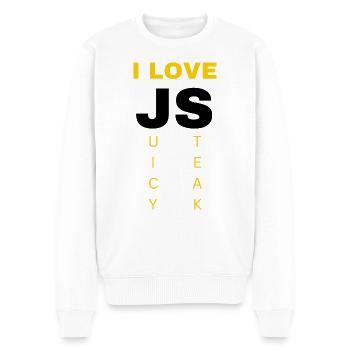 JavaScript web developer funny programming - Men's Premium Organic Jumper - white - Front - Thijin (182cm)