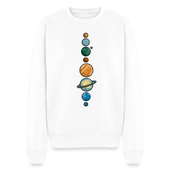 planets - Men's Premium Organic Jumper - white - Front - Thijin (182cm)