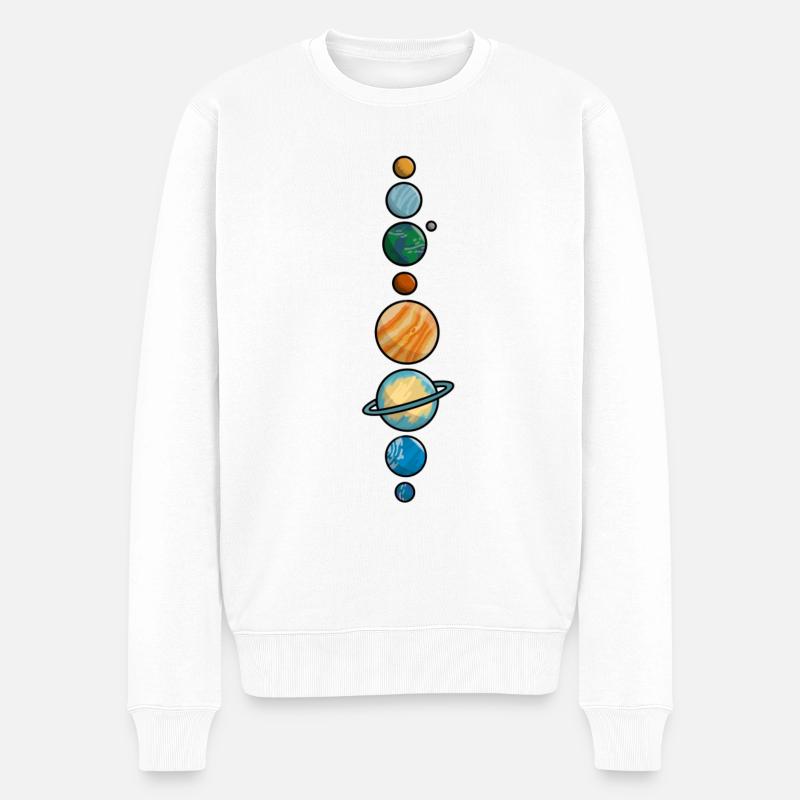 planètes - Pull Premium bio Homme - blanc
