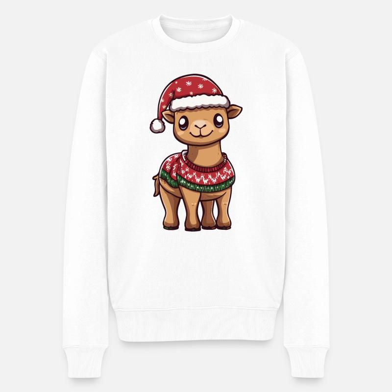 Noël à dos de chameau - Pull Premium bio Homme - blanc