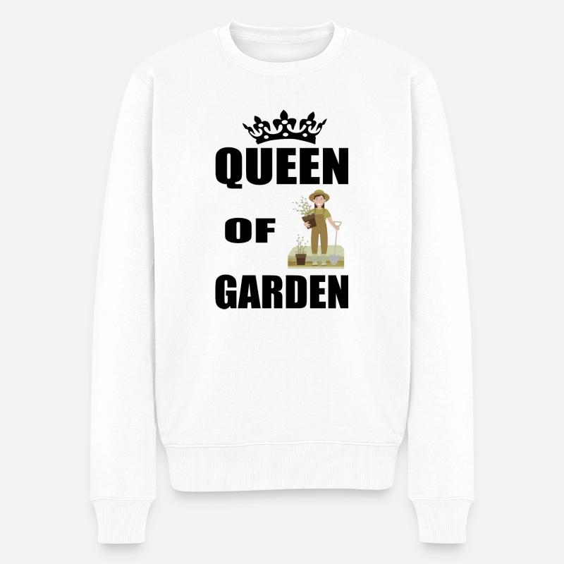 garten - Männer Premium Bio Pullover - Weiß