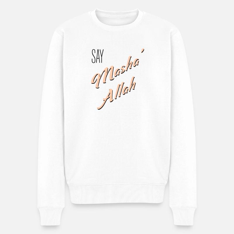 dire MashaAllah - Pull Premium bio Homme - blanc