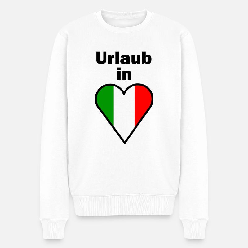 Drapeau de vacances en Italie - Pull Premium bio Homme - blanc