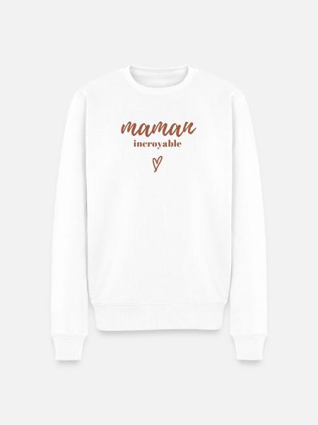 Maman Incroyable - Pull Premium bio Homme - blanc