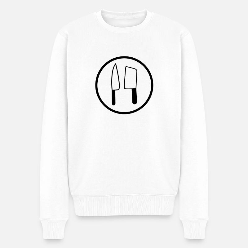 Cuisinier/Boucher - Pull Premium bio Homme - blanc