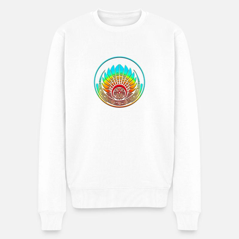 silbury_hillregenbogen - Pull Premium bio Homme - blanc