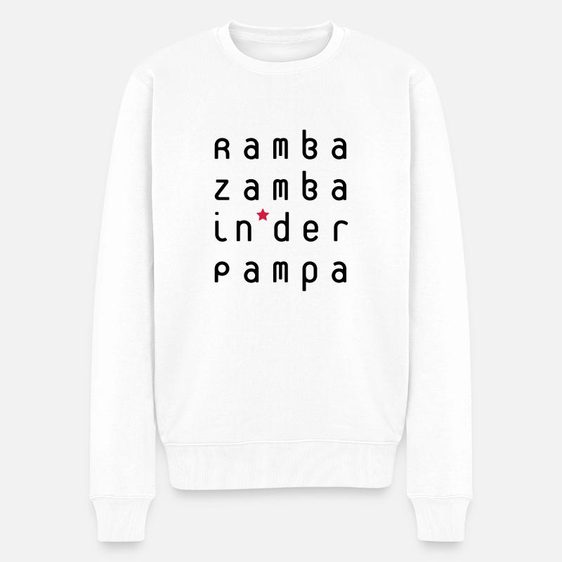 buerofraeulin-ramba-zamba - Männer Premium Bio Pullover - Weiß