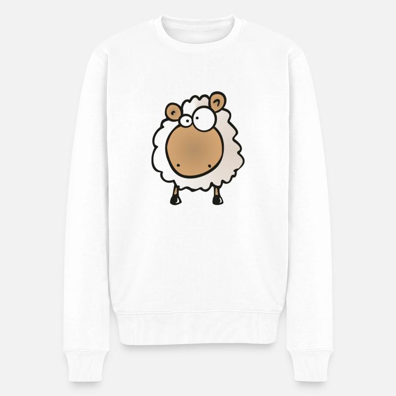 Das Erste Schaaf - Männer Premium Bio Pullover - Weiß