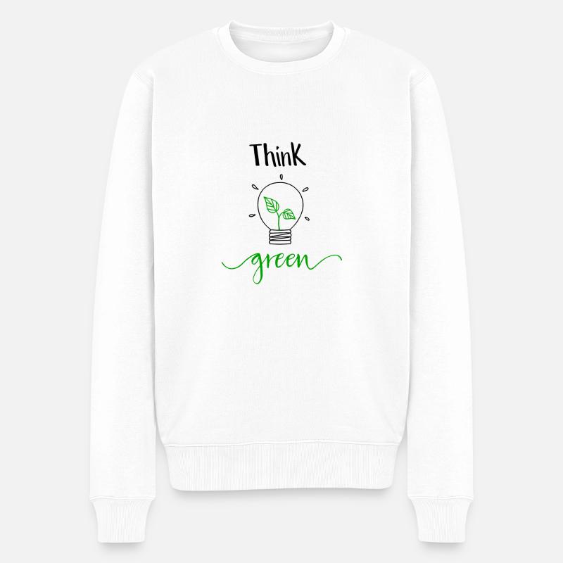 penser vert - Pull Premium bio Homme - blanc