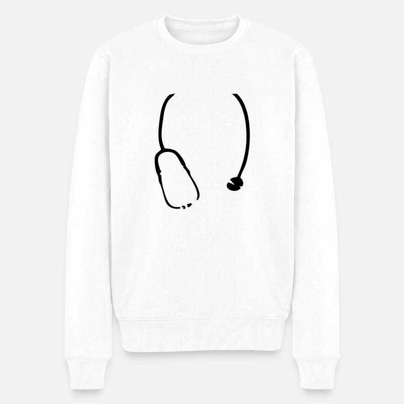 Stethoscope - Pull Premium bio Homme - blanc