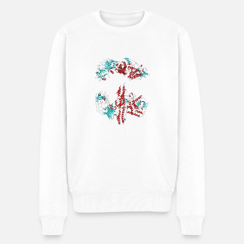 Botulinumtoxin (Botox) - Männer Premium Bio Pullover - Weiß