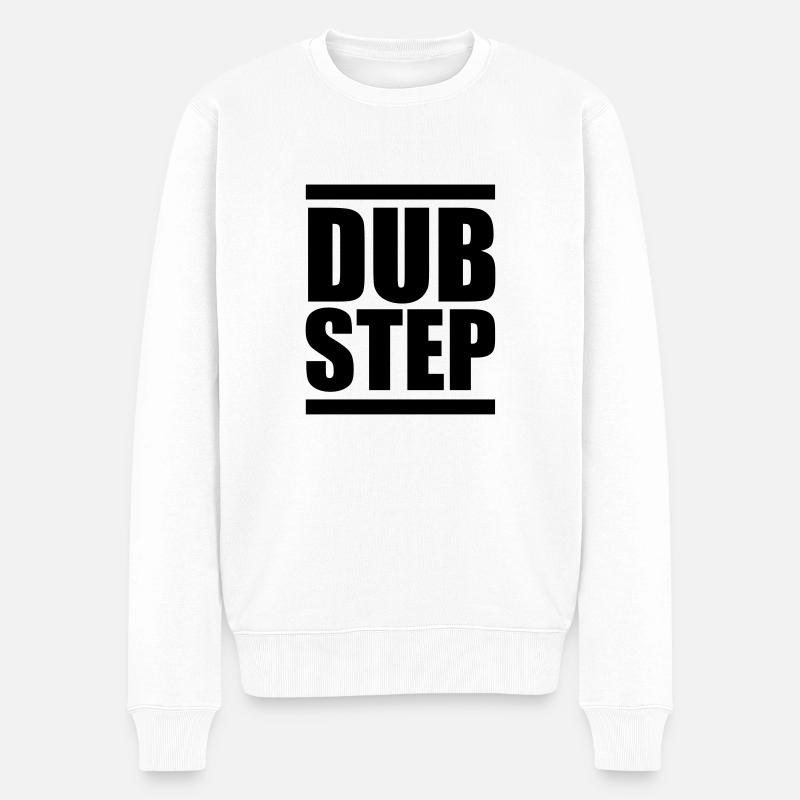 Dubstep - Männer Premium Bio Pullover - Weiß