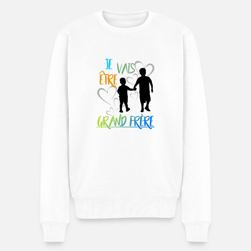 futur frere - Pull Premium bio Homme - blanc