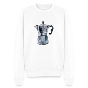 Pot espresso - Pull Premium bio Homme - blanc - Devant - Thijin (182cm)