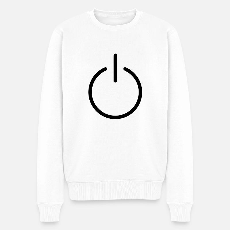 power - Pull Premium bio Homme - blanc