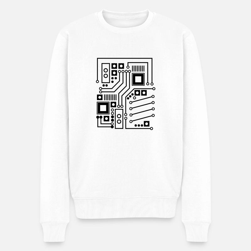 Board / board pattern / circuit - Men's Premium Organic Jumper - white