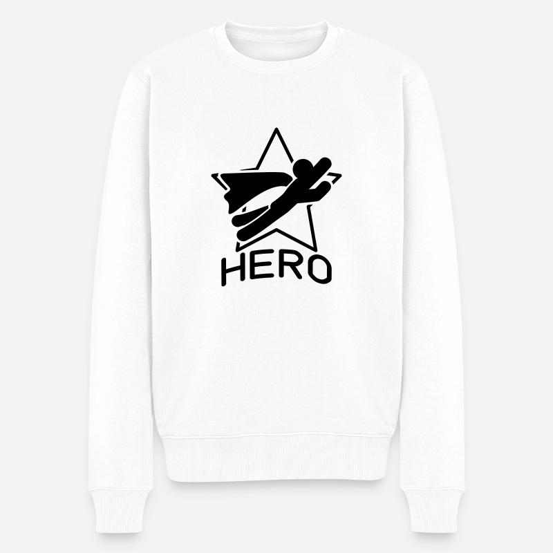 _hero_1_f1 - Pull Premium bio Homme - blanc