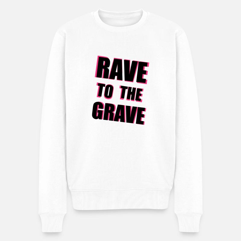 Rave To The Grave - Pull Premium bio Homme - blanc