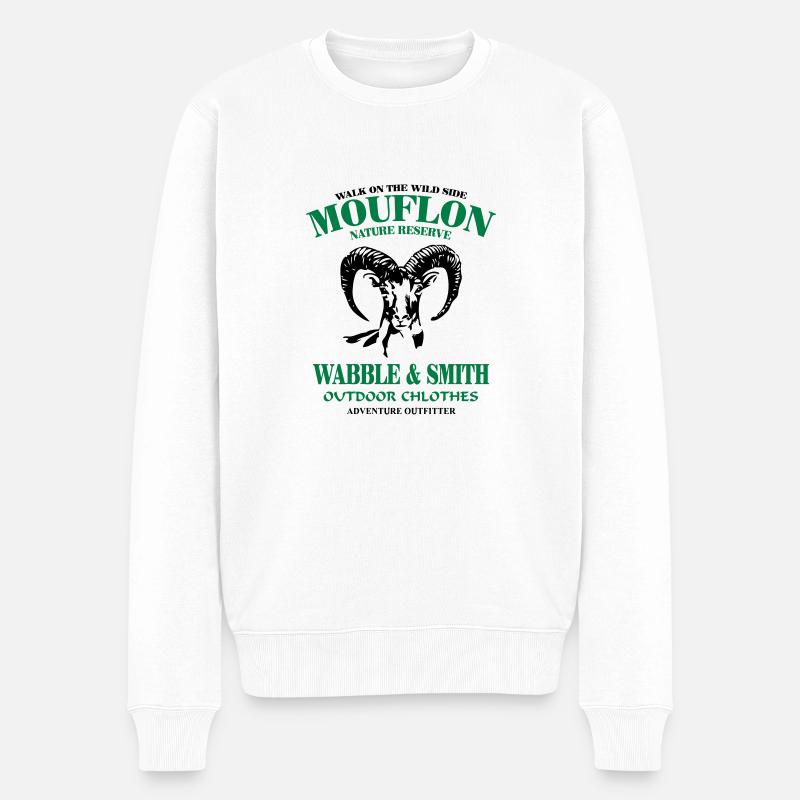 Mouflon - Pull Premium bio Homme - blanc