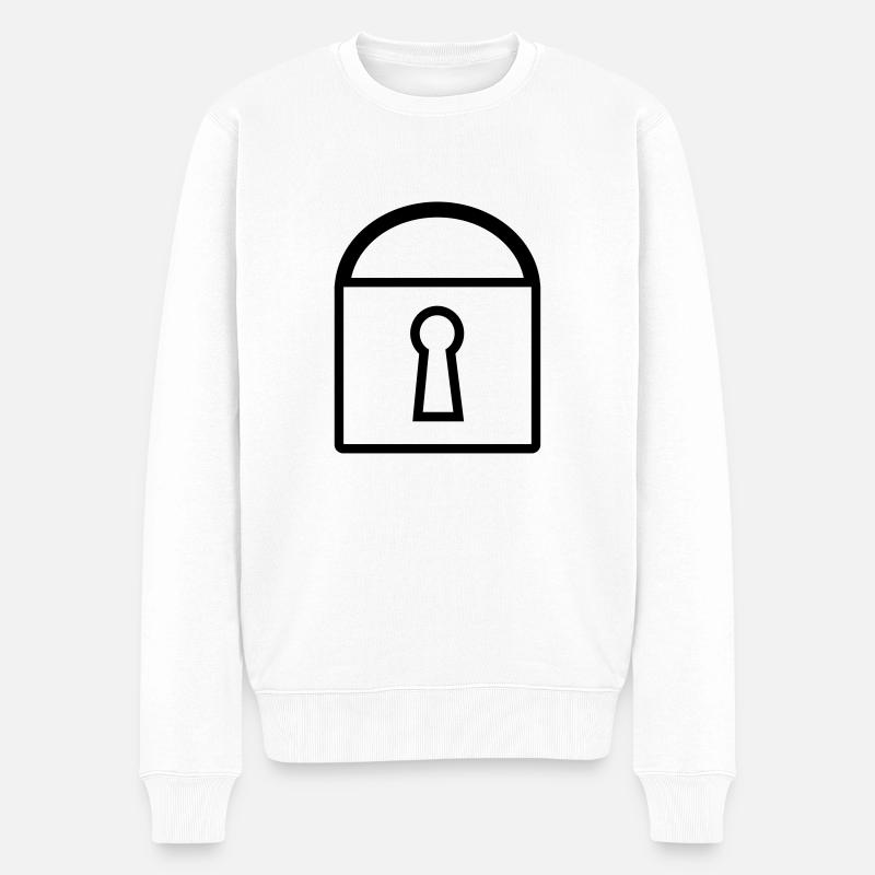 Schloss - Männer Premium Bio Pullover - Weiß