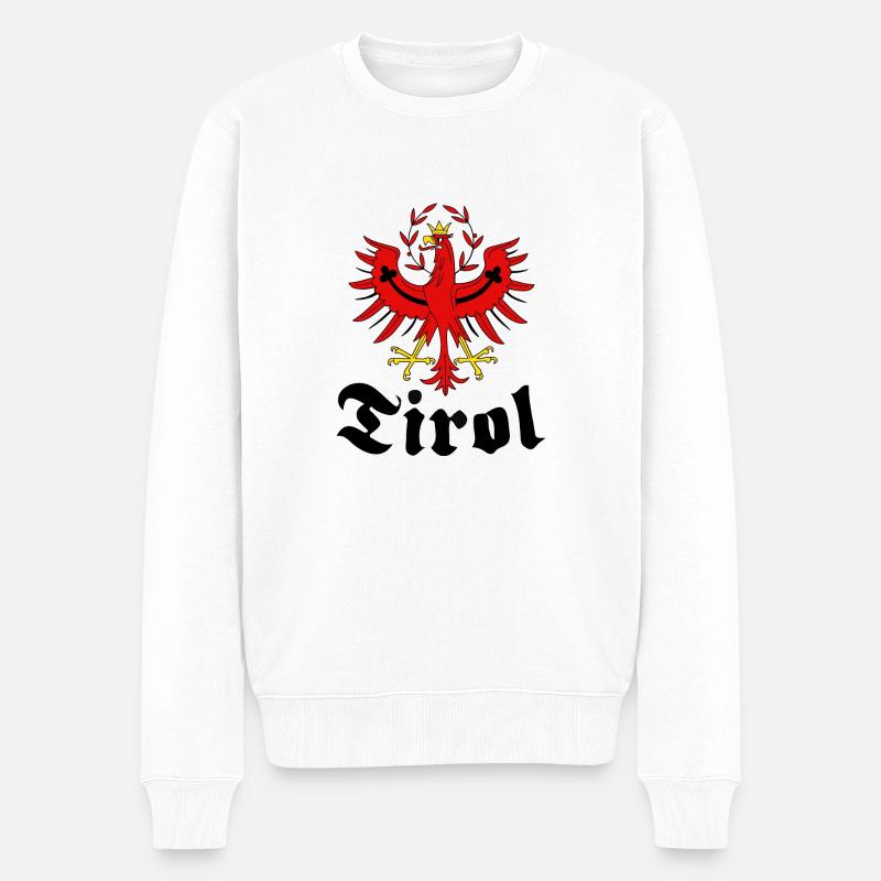 Tirol - Männer Premium Bio Pullover - Weiß