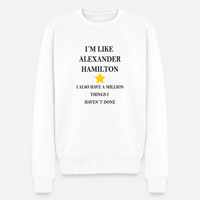 Hamilton - Männer Premium Bio Pullover - Weiß