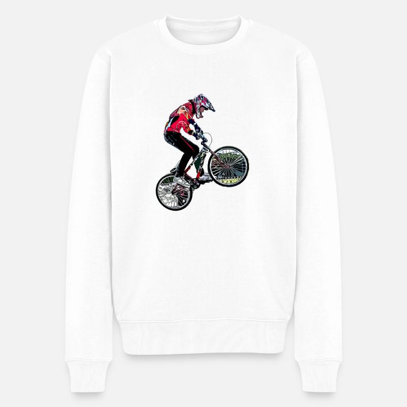 bmx - Pull Premium bio Homme - blanc