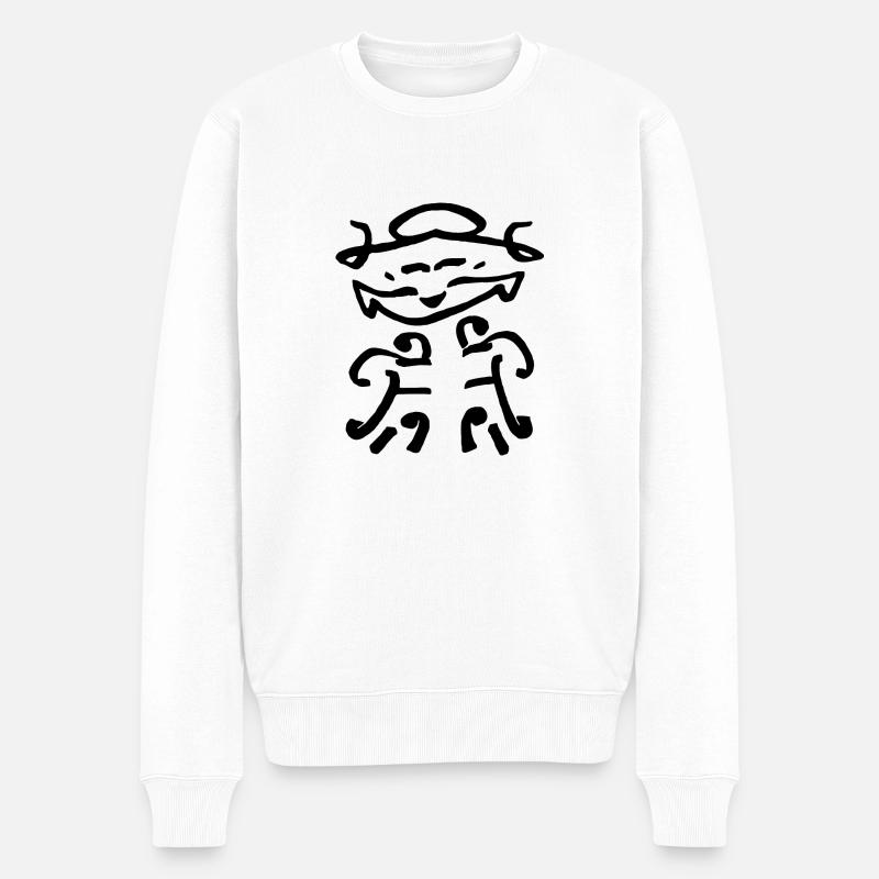 FREIHEIT - Männer Premium Bio Pullover - Weiß