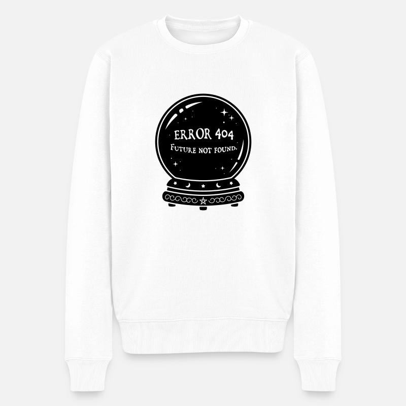 Lustige Kristallkugel - Männer Premium Bio Pullover - Weiß