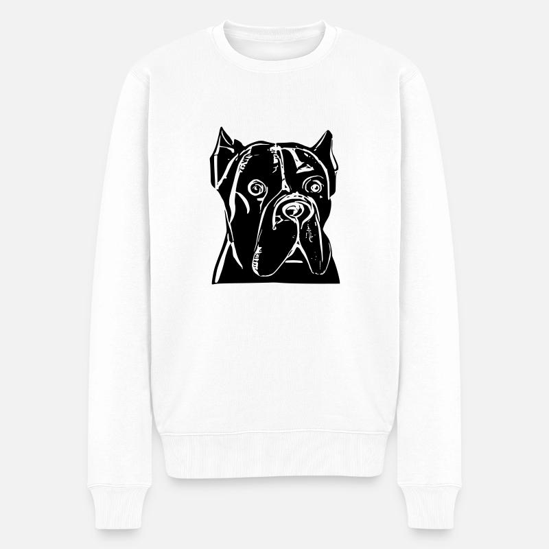 Cane Corso - Männer Premium Bio Pullover - Weiß