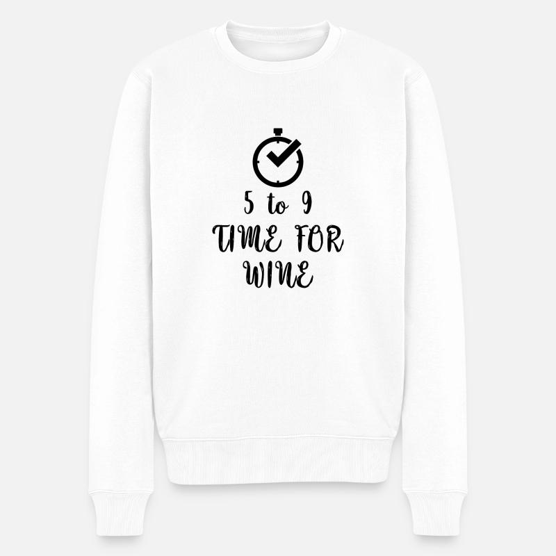 Bière Vin Whisky Schnaps Alcool - Pull Premium bio Homme - blanc