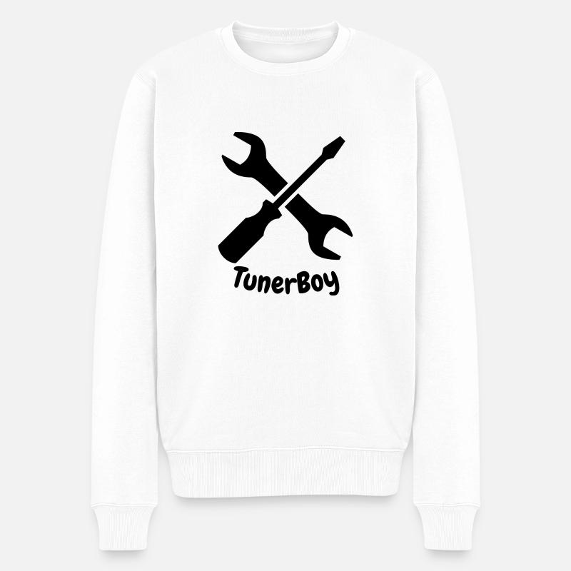 TunerBoy - Männer Premium Bio Pullover - Weiß