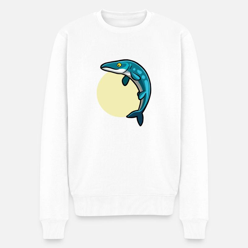 Tylosaurus mignon, Dino, Dinosaure - Pull Premium bio Homme - blanc