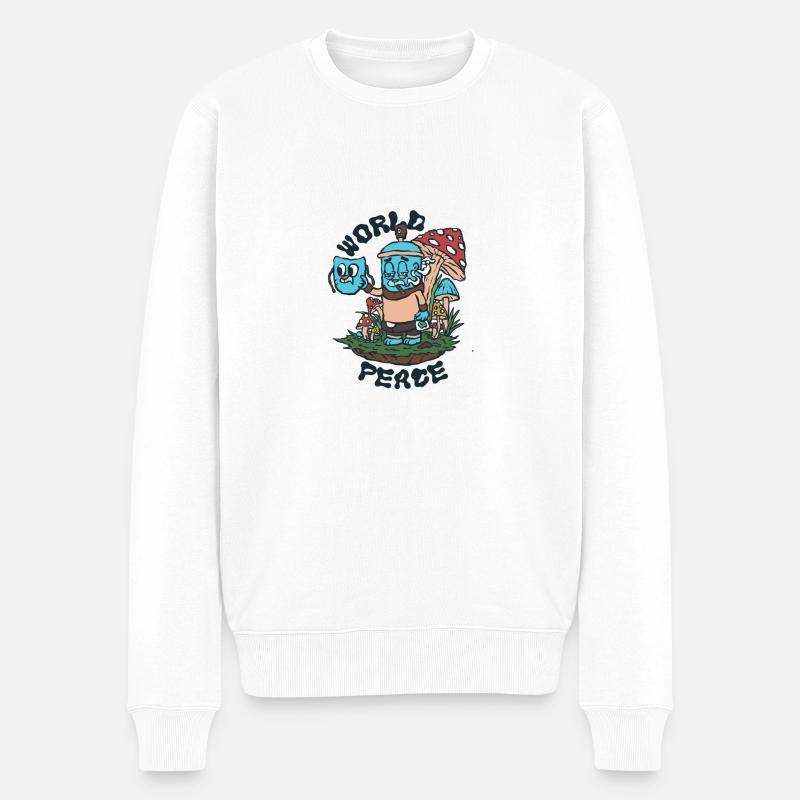 420 World Peace Gumble - Pull Premium bio Homme - blanc