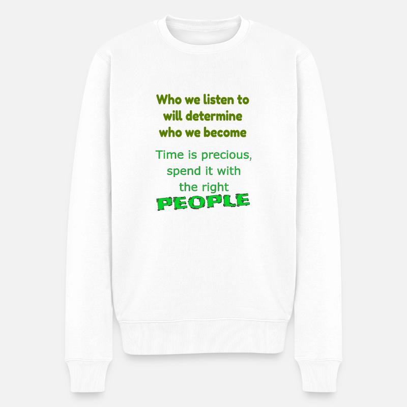 PEOPLE - Pull Premium bio Homme - blanc