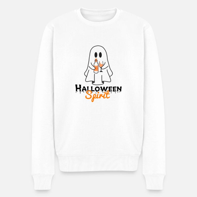 Wein Geist - Männer Premium Bio Pullover - Weiß