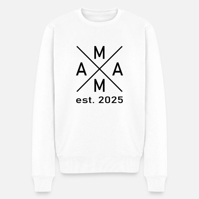 Mama 2025 - Männer Premium Bio Pullover - Weiß